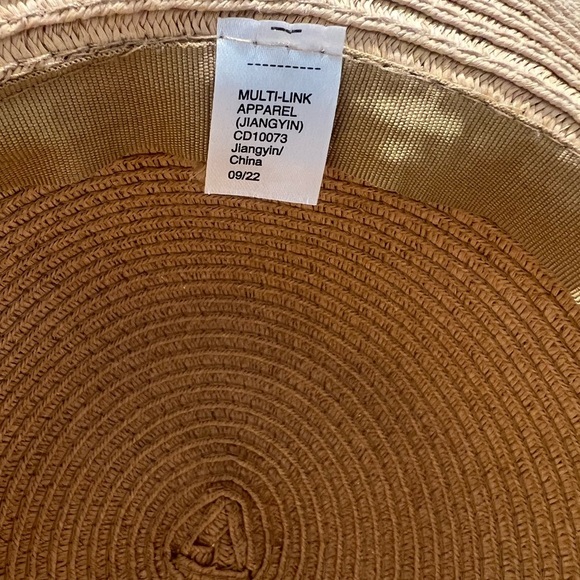 Stylish Straw Hat with Floral Bow - Picture 7 of 12